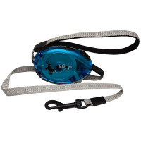 Поводок-рулетка Flamingo Dogx2Go Belt Glassy S для собак до 12 кг, світловідбиваючі стрічка, зелена, 2 м