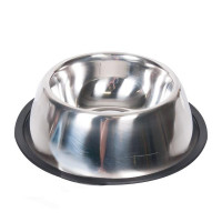 Миска Flamingo Dish Rubber Rim для собак, з гумовим обідком, нержавіюча, 23 см, 1.59 л Миска Flamingo Dish Rubber Rim для собак, з гумовим обідком, нержавіюча, 23 см, 1.59 л