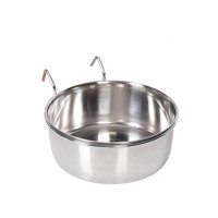 Миска Flamingo Small Animal Bowl навісна з гачком, для гризунів, нержавіюча сталь, розмір L Миска Flamingo Small Animal Bowl навісна з гачком, для гризунів, нержавіюча сталь, розмір L