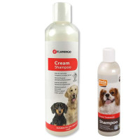 Шампунь Flamingo Cream Shampoo для собак, для міцної здорової шерсті з оливковою олією, 300 мл Шампунь Flamingo Cream Shampoo для собак, для міцної здорової шерсті з оливковою олією, 300 мл