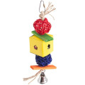 Іграшка Flamingo Papyr Parakeet Toy Cube Small плетені підвісна, для середніх і великих папуг