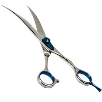 Ножницы Davis Extreme Edge Blue Curved изогнутые, для стрижки собак, 8.5", 21.6 см