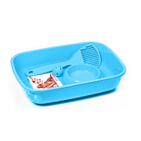Комплект Georplast Welcome Starter Kit For Kitten для кошенят, 37×27×8.5 см, блакитний Комплект Georplast Welcome Starter Kit For Kitten для кошенят, 37×27×8.5 см, блакитний