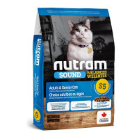 Сухой корм S5 Nutram Sound Balanced Wellness для взрослых кошек, с курицей и лососем, 5.4 кг