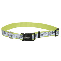 Cветоотражающій нашийник Coastal Lazer для собак, салатовий, 1.6×30-45 см