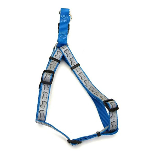Світловідбиваюча шлейка Coastal Lazer для собак, блакитна, 2.5×66-97 см