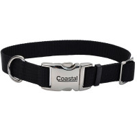 Нашийник Coastal Titan Buckle для собак, чорний, 2.5×46-66 см