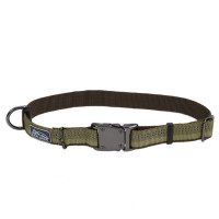 Нейлоновий нашийник Coastal K9 Explorer для собак, зелений, 2.5×30-45 см