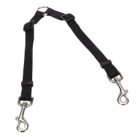 Повідець-спарка Coastal 2 Dog Adjustable Coupler для 2-х собак, нейлон, чорний, 1 см