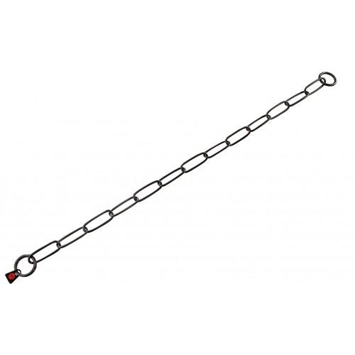 Нашийник-ланцюг Sprenger Long Link для собак, з широким ланкою, чорна сталь, 3 мм, 50 см