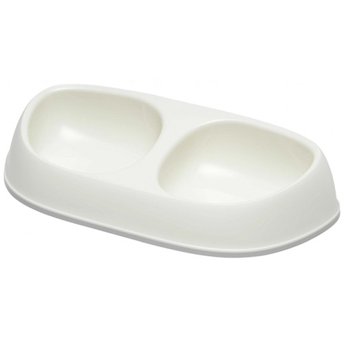 Подвійна миска Moderna Sensibowl для котів, біла, 2×200 мл