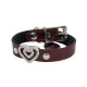 Нашийник Shiboo Double-Heart Два серця для собак, бордовий, 25 см/1.5 см