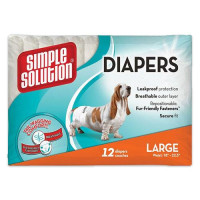 Гігієнічні підгузники для тварин Simple Solution Disposable Diapers Large, 12 шт
