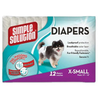 Гігієнічні підгузники для тварин Simple Solution Disposable Diapers X- Small, 12 шт Гігієнічні підгузники для тварин Simple Solution Disposable Diapers X- Small, 12 шт