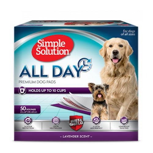 Пелюшки Simple Solution All Day Premium Dog Pads з ароматом лаванди, 60 х 58 см, 50 шт