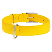 Ошейник Waudog Glamour без украшений, ширина 35 мм, длина 46-60 см, желтый