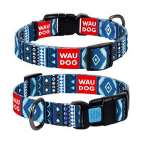 Нашийник Waudog Nylon з малюнком "Етно синій" ширина 15 мм, довжина 23-35 см Нашийник Waudog Nylon з малюнком "Етно синій" ширина 15 мм, довжина 23-35 см