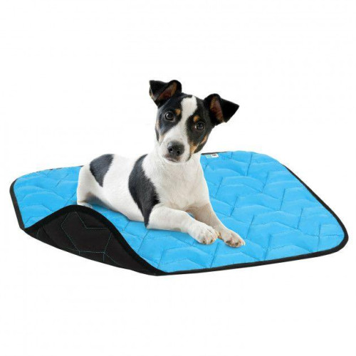 Підстилка AiryVest для собак, блакитно-чорна, 55×40 см