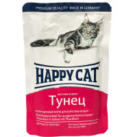 Вологий корм Happy Cat Mit Thunfisch in Gelee для дорослих кішок, шматочки в желе, з тунцем, 100 г Вологий корм Happy Cat Mit Thunfisch in Gelee для дорослих кішок, шматочки в желе, з тунцем, 100 г