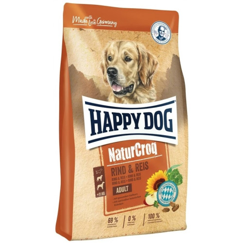Сухий корм Happy Dog Adult NaturCroq Rind & Reis для дорослих собак, з яловичиною і рисом, 4 кг