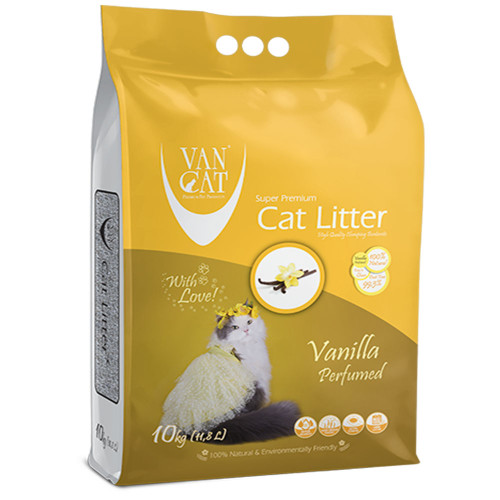 Бентонітовий наповнювач VanCat Vanilla для туалету, 10 кг