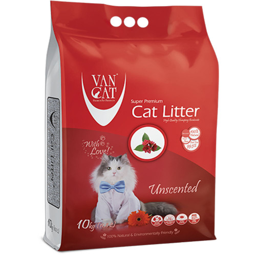 Бентонітовий наповнювач VanCat Unscented для туалету, 10 кг