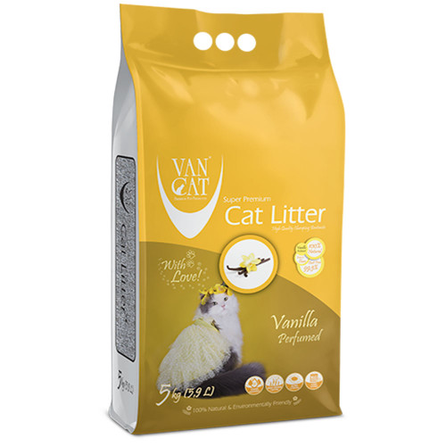Бентонітовий наповнювач VanCat Vanilla для туалету, 5 кг