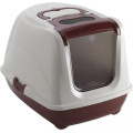 Закритий туалет Moderna Flip Cat Jumbo для кішок, з відкидною кришкою, чорничний, 58 х 45 х 42 см