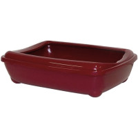 Туалет Moderna Arist-O-Tray Jumbo з бортиком для котів, бордовий, 57×43×16.3 см Туалет Moderna Arist-O-Tray Jumbo з бортиком для котів, бордовий, 57×43×16.3 см