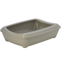 Туалет Moderna Arist-O-Tray Jumbo з бортиком для котів, теплий-сірий, 57×43×16.3 см Туалет Moderna Arist-O-Tray Jumbo з бортиком для котів, теплий-сірий, 57×43×16.3 см