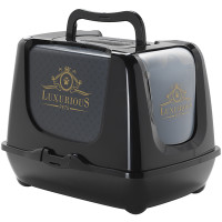 Туалет Moderna Trendy Cat Luxurious Pets для котів c фільтром і совком, чорний, 57,4 х 44,8 х 42,7 см Туалет Moderna Trendy Cat Luxurious Pets для котів c фільтром і совком, чорний, 57,4 х 44,8 х 42,7 см