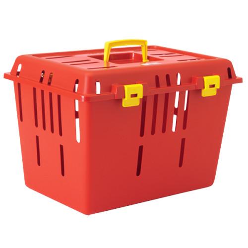 Переноска Savic Pet Caddy 1 для собак дрібних порід і котів, червона, 47×33×32 см