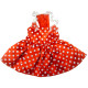 Футболка Monkey Daze Polka Dot Dress Red для собак, розмір S, червоне в горошок