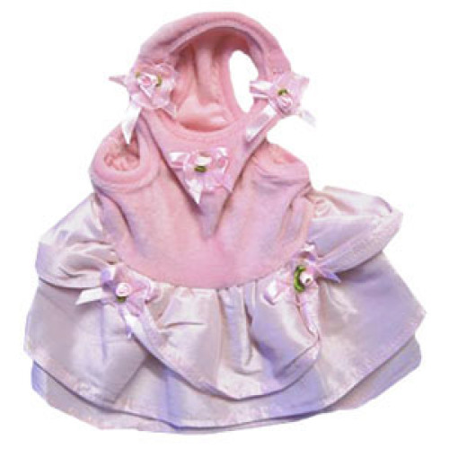 Велюровое плаття Monkey Daze Pink Elour Dress для собак, розмір S, рожеве