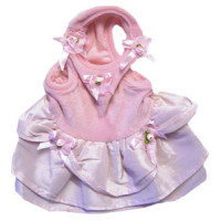 Велюровое плаття Monkey Daze Pink Elour Dress для собак, розмір M, рожеве