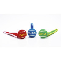 Іграшка тенісний м'яч Pet Products для собак, з хвостом, 36 х 6 см