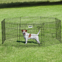 Вольєр Savic Dog Park для цуценят, цинк, 8 панелей, чорний, 61 х 107 см