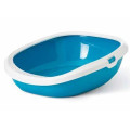 Туалет Savic Gizmo Large для кішок, з бортиком, блакитний, 52 х 39,5 х 15 см