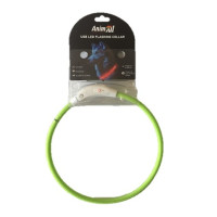 Нашийник AnimAll LED  для котів і собак, розмір S, 35 см, зелений
