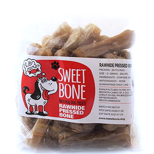 Ласощі Sweet Bone Кость натуральна пресована 25 шт / упак, 500 г