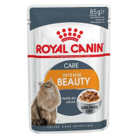 Вологий корм Royal Canin Intense Beauty для кішок з проблемної шерстю, шматочки в соусі, 85 г Вологий корм Royal Canin Intense Beauty для кішок з проблемної шерстю, шматочки в соусі, 85 г