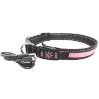 Нашийник LED AnimAll для собак S 2,5 / 30-40 см, рожевий