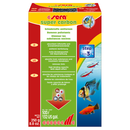 Sera Super Carbon наповнювач для фільтрів, 250 г