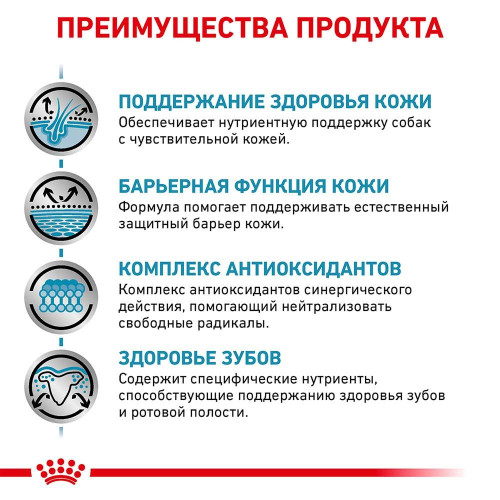 Сухий корм Royal Canin Skin Care Adult Small Dog при захворюванні шкіри у собак дрібних порід, 2 кг