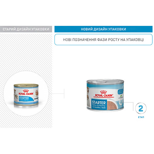 Вологий корм Royal Canin Starter Mousse для вагітних собак і цуценят, 195 г