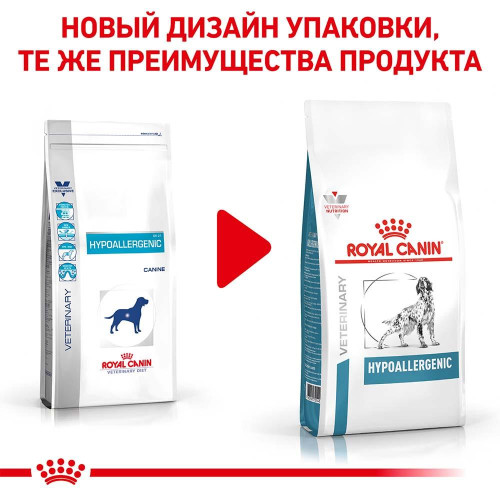 Сухий корм Royal Canin Hypoallergenic при харчової алергії у собак, 14 кг