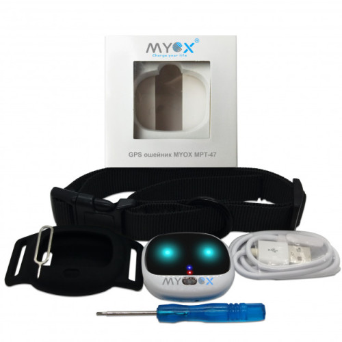 GPS Нашийник MYOX MPT-47DB для собак, чорний