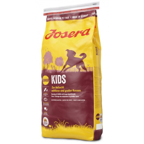 Сухий корм Josera Kids Junior для цуценят і юніорів з 8-го тижня життя, з птахом, кукурудзою і рисом, 15 кг
