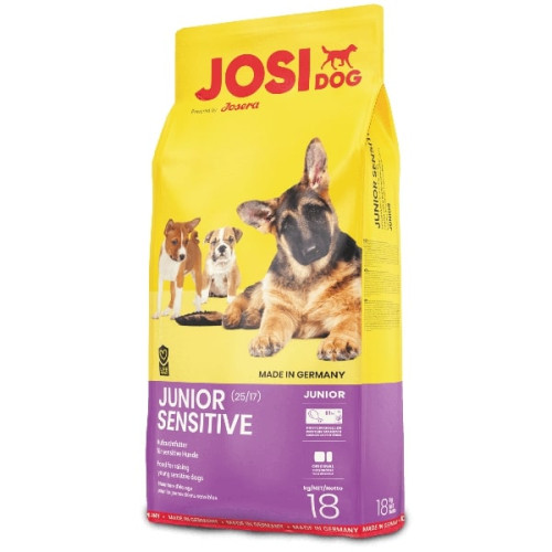 Сухий корм Josera JosiDog Junior Sensitive для цуценят c 8-го тижня життя з чутливих травленням, 18 кг