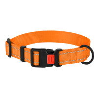 Нашийник нейлоновий BronzeDog Active для собак, з світловідображення, 20 мм / 30-40 см, помаранчевий, 51Т Нашийник нейлоновий BronzeDog Active для собак, з світловідображення, 20 мм / 30-40 см, помаранчевий, 51Т